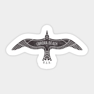 Carova, NC Summertime Vacationing Bird Flight Sticker